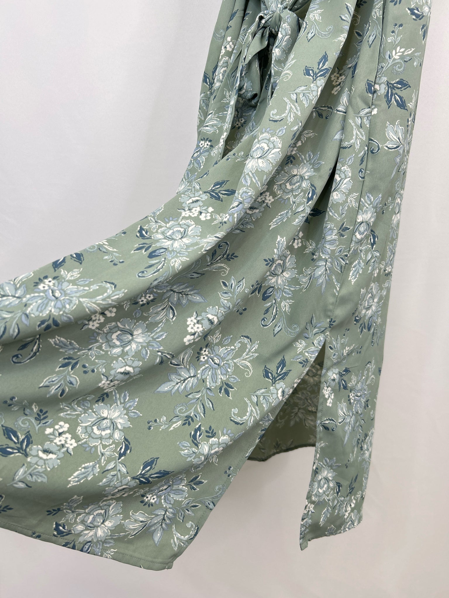 LUCKY BRAND Size L SAGE FLORAL Women Dress
