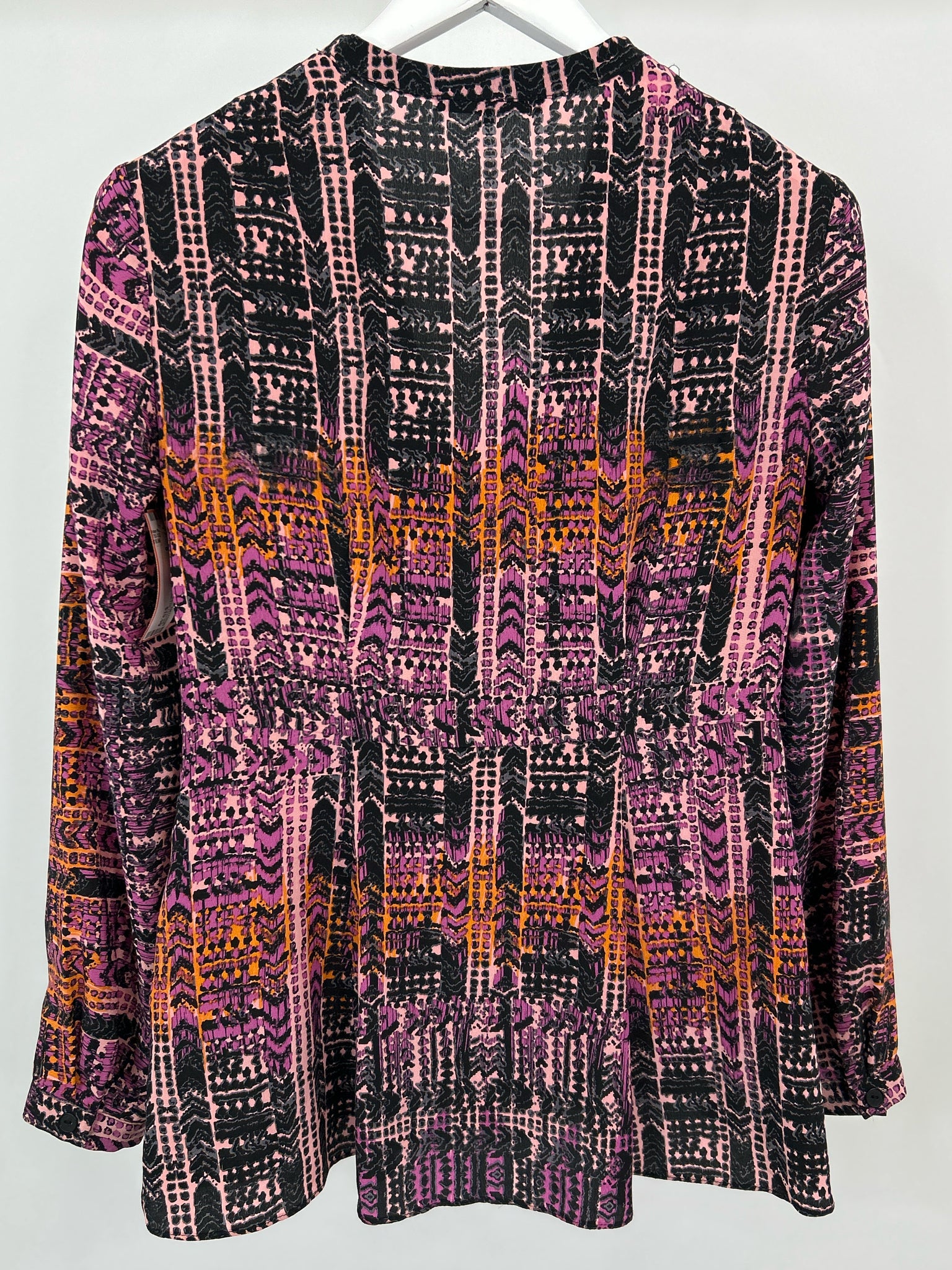 NANETTE LEPORE Size 6 Purple Print Women Blouse