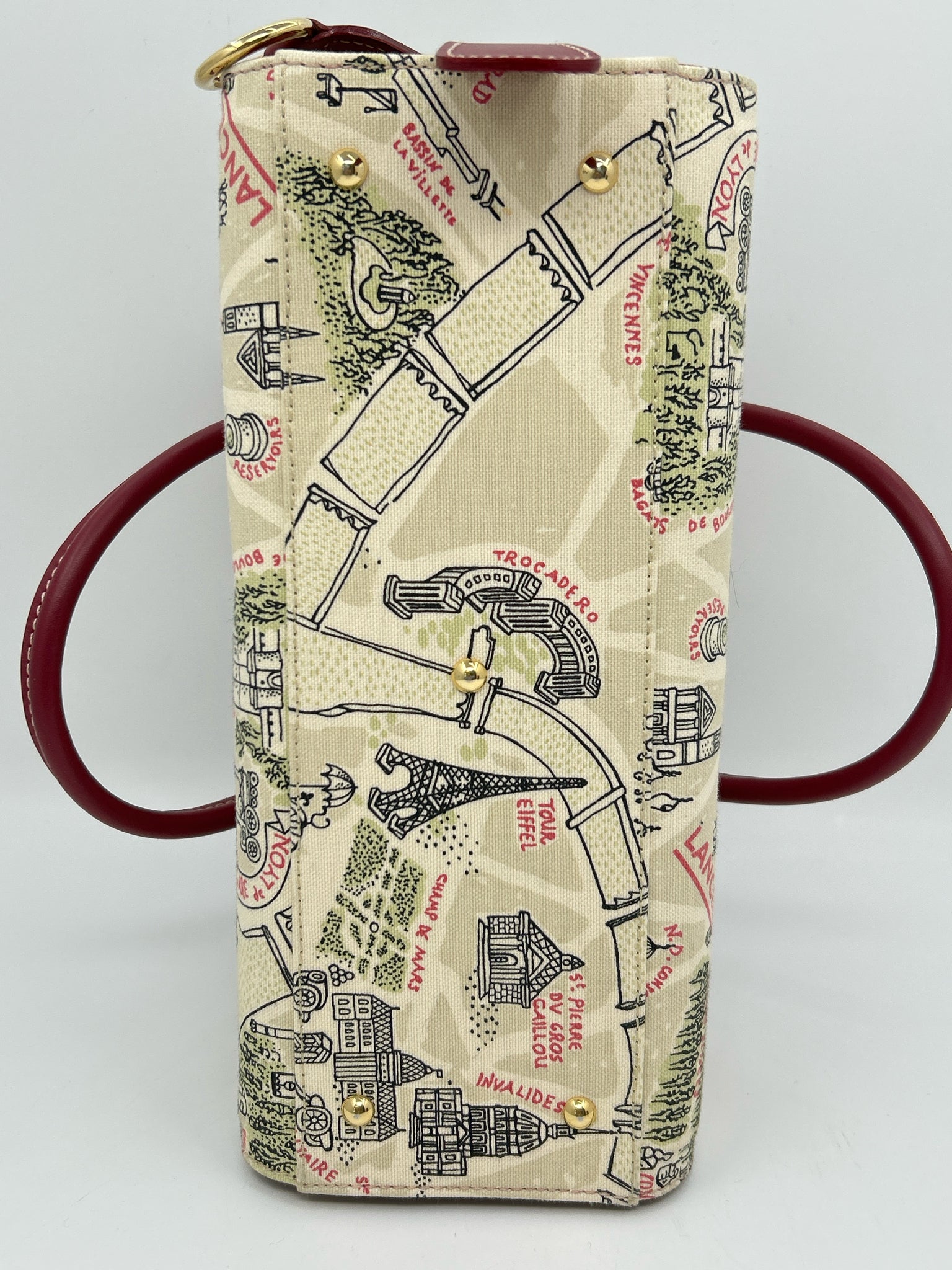 LANCEL beige and red Women Purse