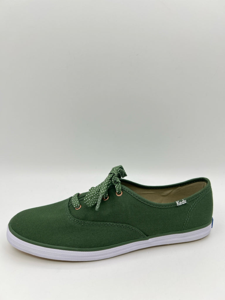 KEDS Size 9.5M Green Canvas Oxford Sneakers NWOB