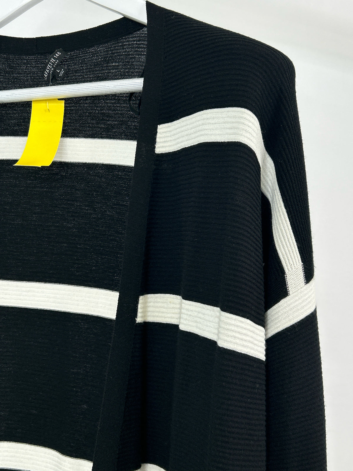 LAFAYETTE 148 Size L Black and White Women Cardigan