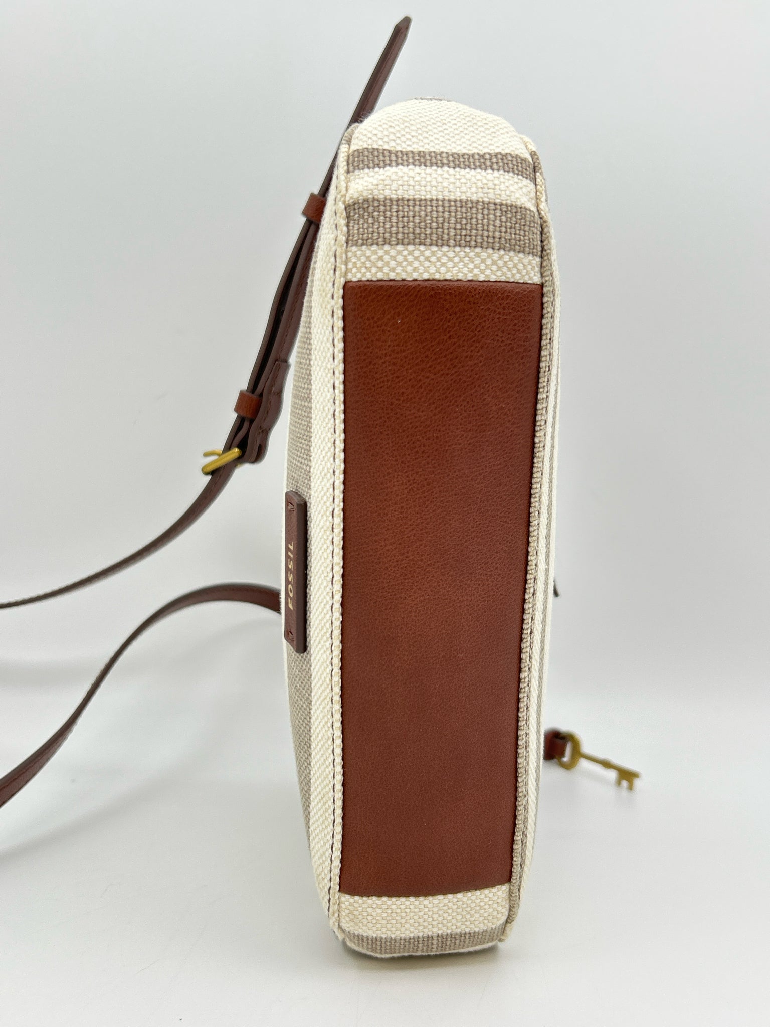 FOSSIL Cream & Brown Women Purse