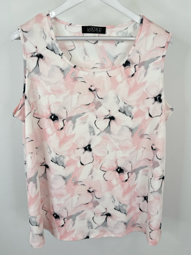 KASPER Size 1X PINK AND WHITE Women 2-piece Set