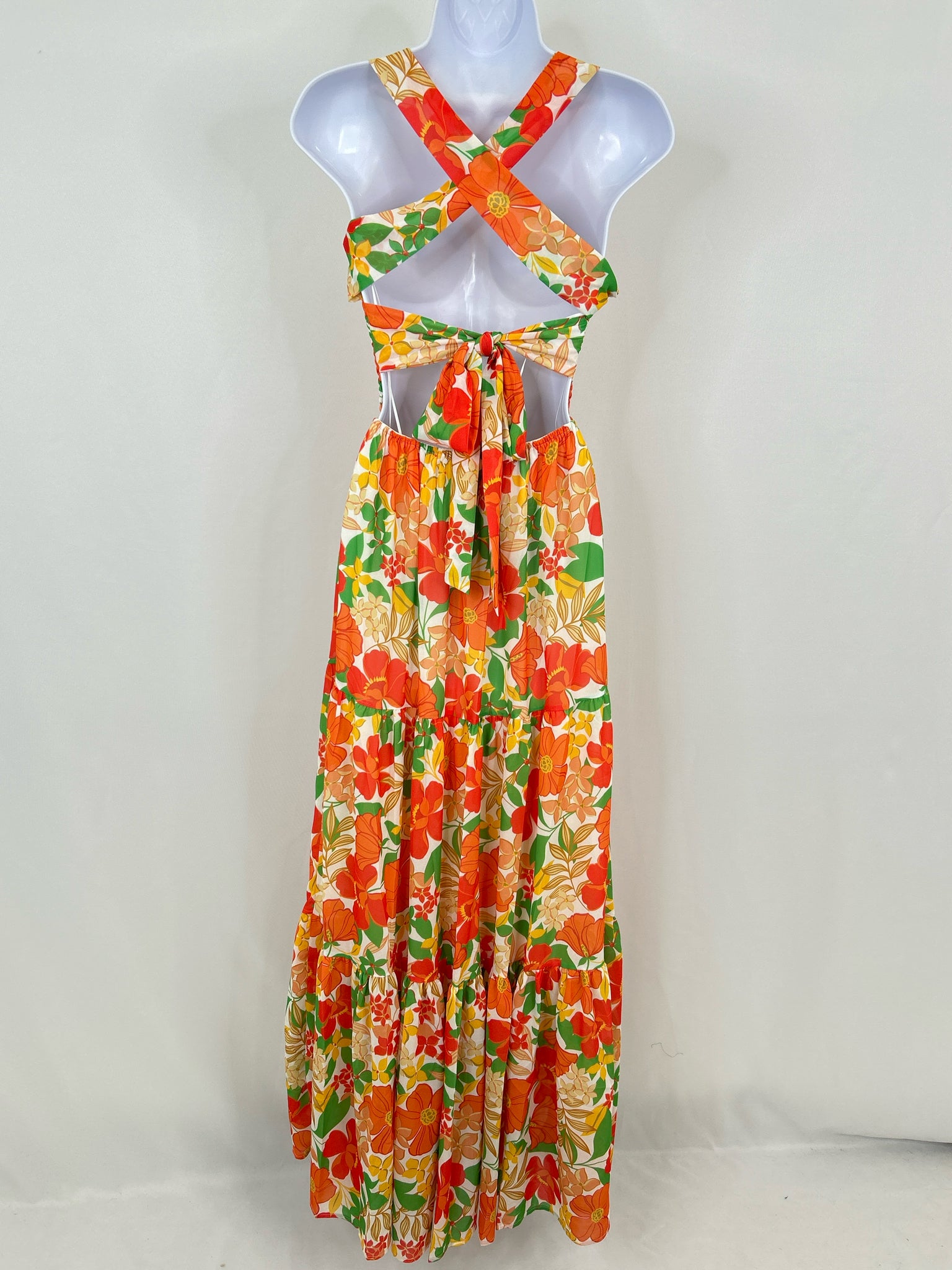 VICI Size S Orange Print Women Dress