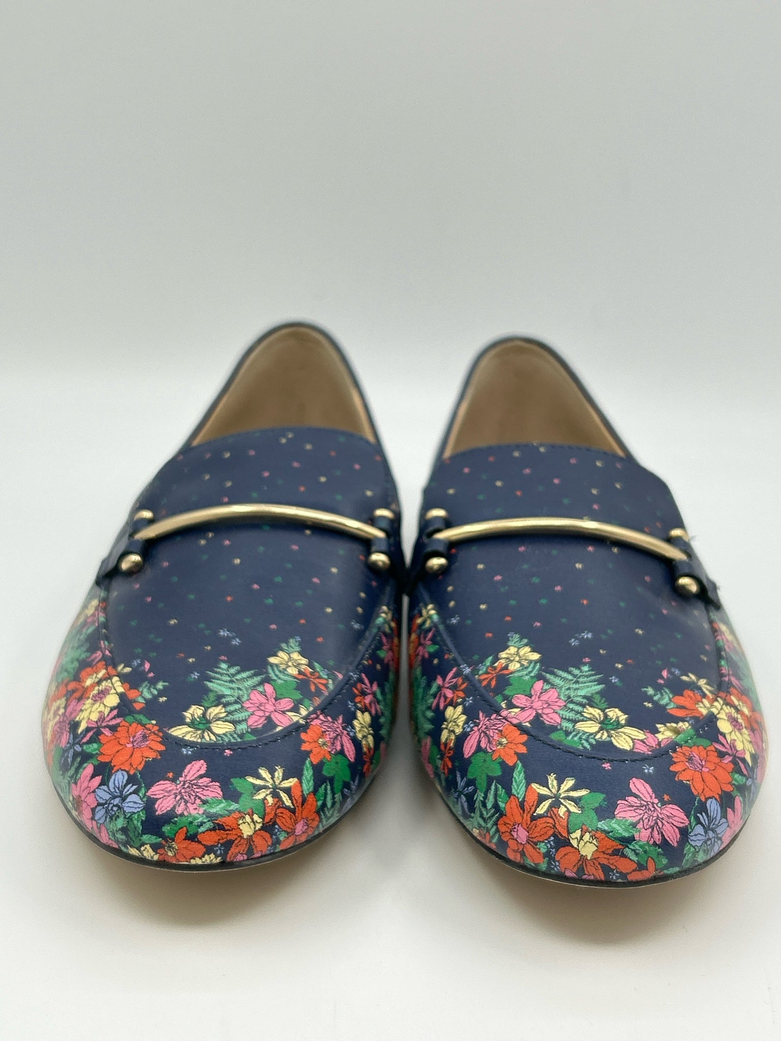 TALBOTS NWOB Size 10M NAVY FLORAL Women Loafer