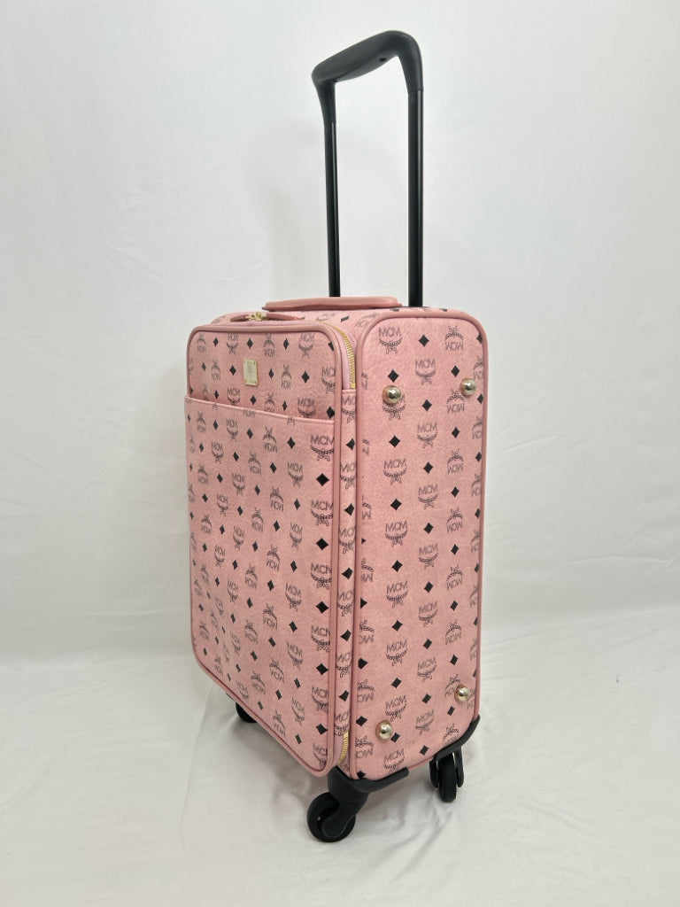 MCM Pink Ottomar Cabin Trolly Luggage Authenticated