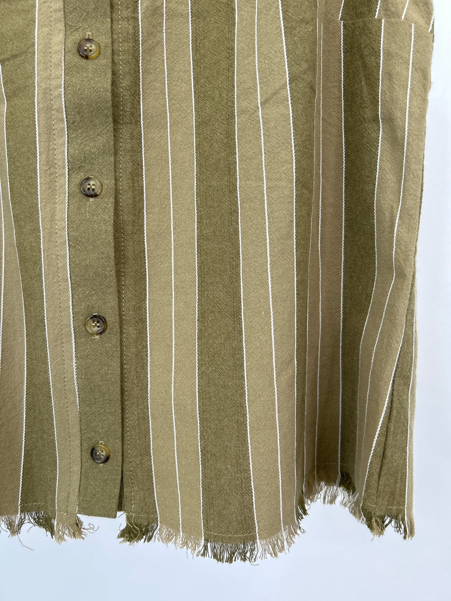 DREW Size S Olive Striped Women Top