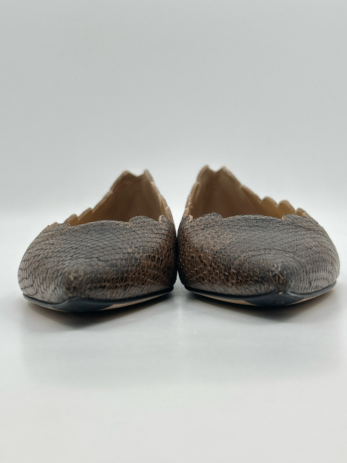 CHLOE Size 39 Brown Print Women Flats