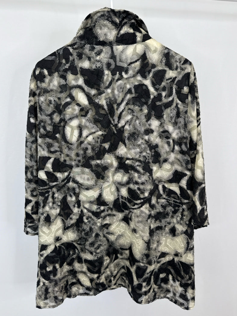 YUSHI Size XL BLACK AND BEIGE Women Tunic