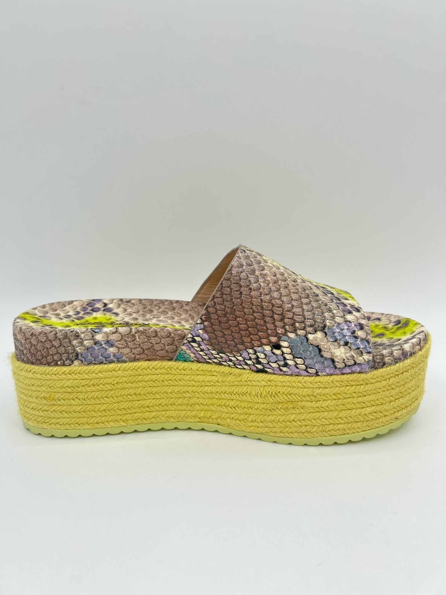 KATE SPADE Size 6.5B Yellow Print Women Sandal