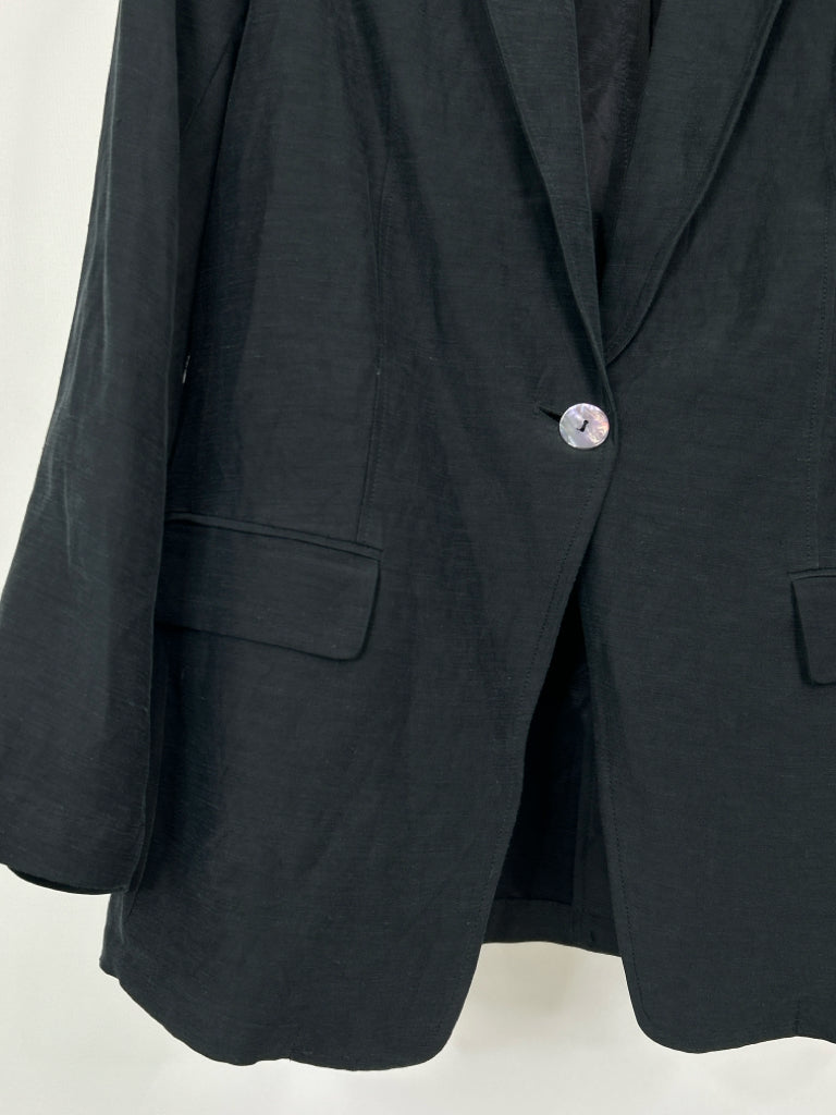 H BY HALSTON Women Size M Charcoal Blazer