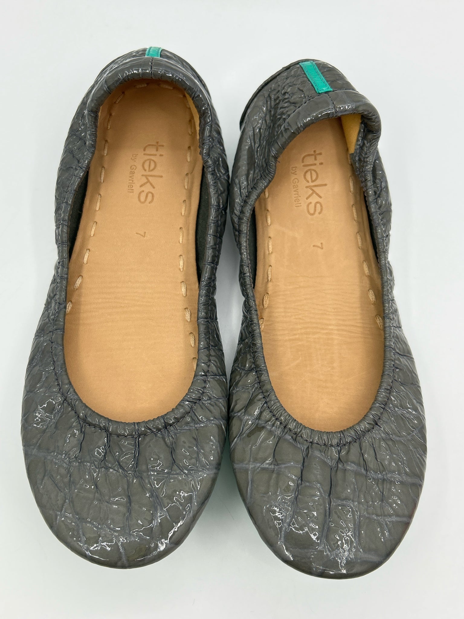 TIEKS Size 7 Gray Women Flats