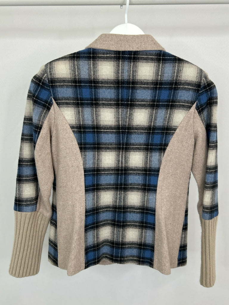 SUNDANCE Women Size 4P Blue Plaid Jacket