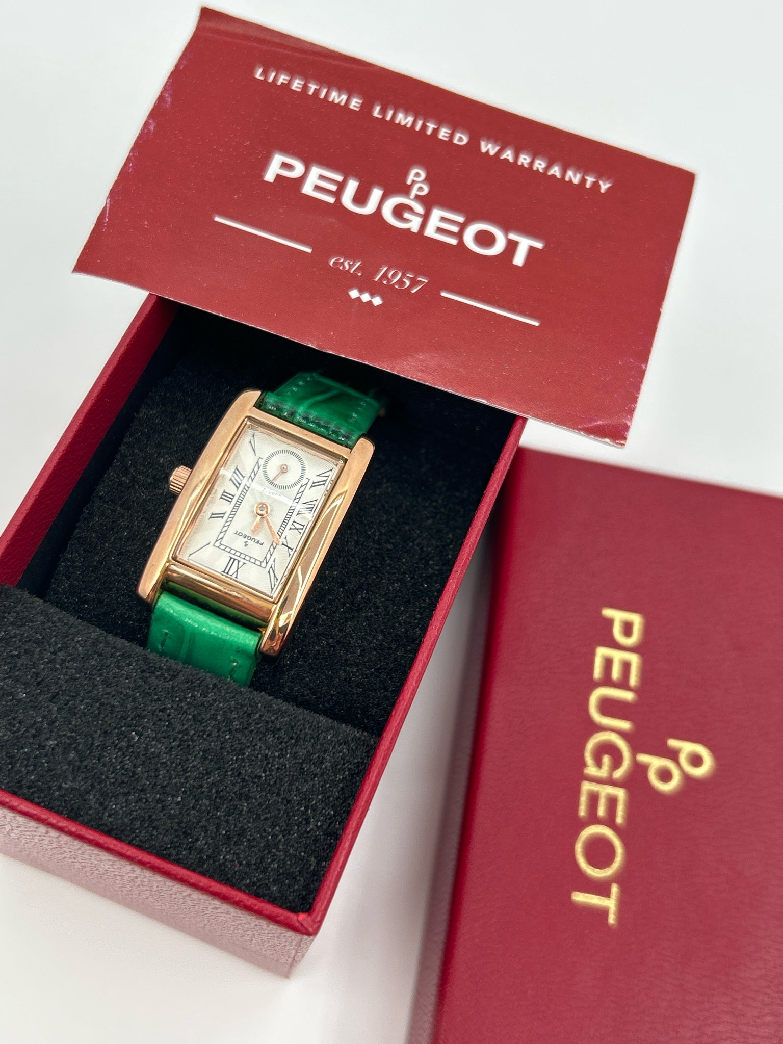 PEUGEOT GOLD AND GREEN Watch