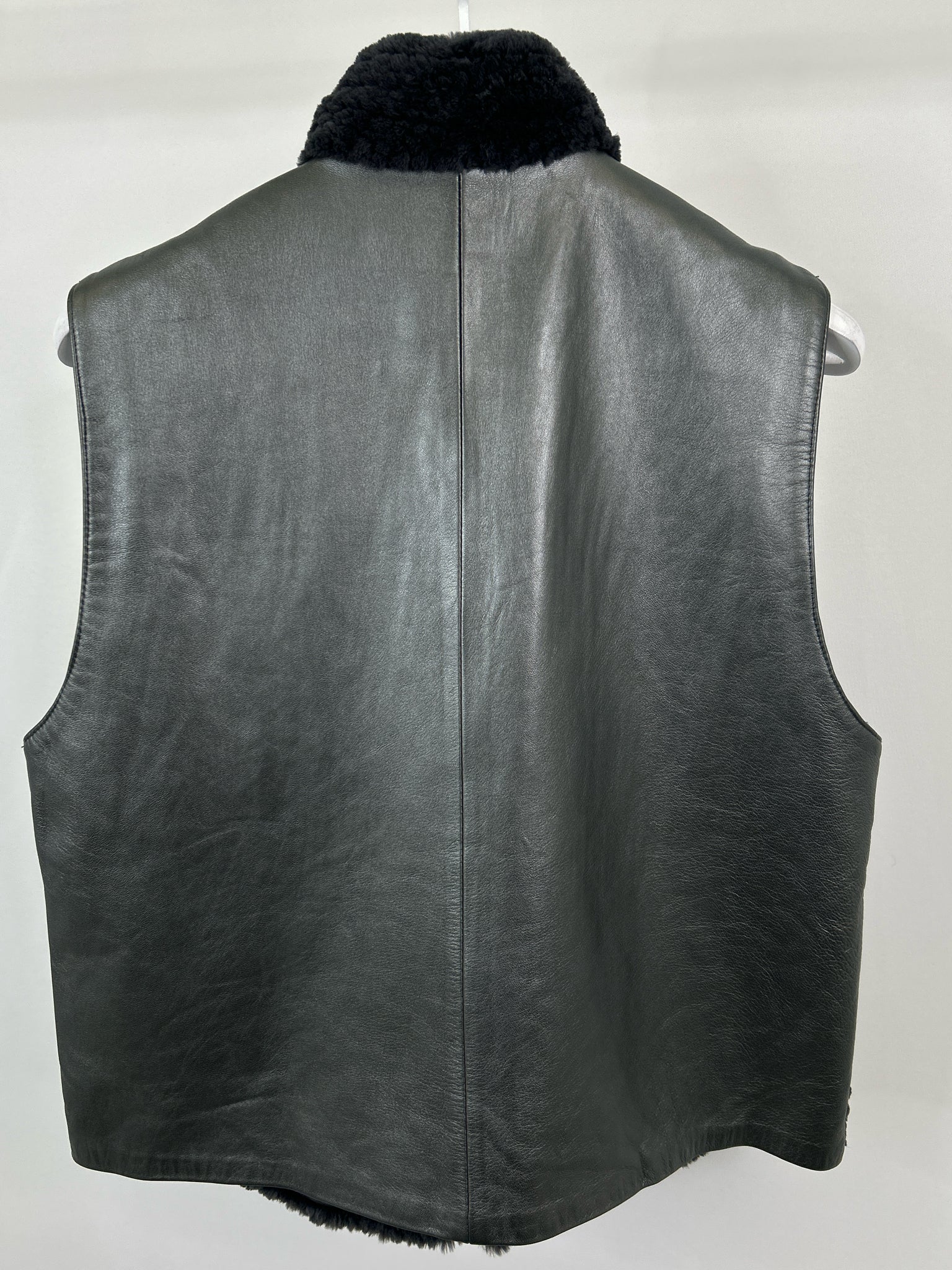 HENIG FURS Size XL Grey Women Vest