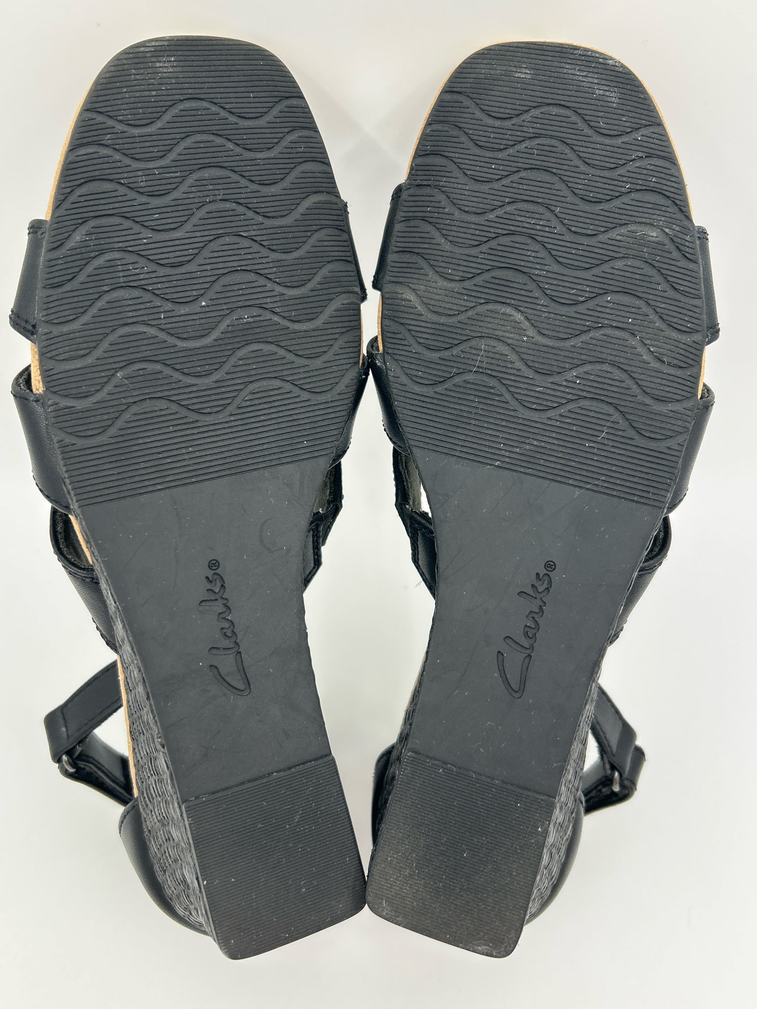 CLARKS COLLECTION Size 9M Black Women Sandal