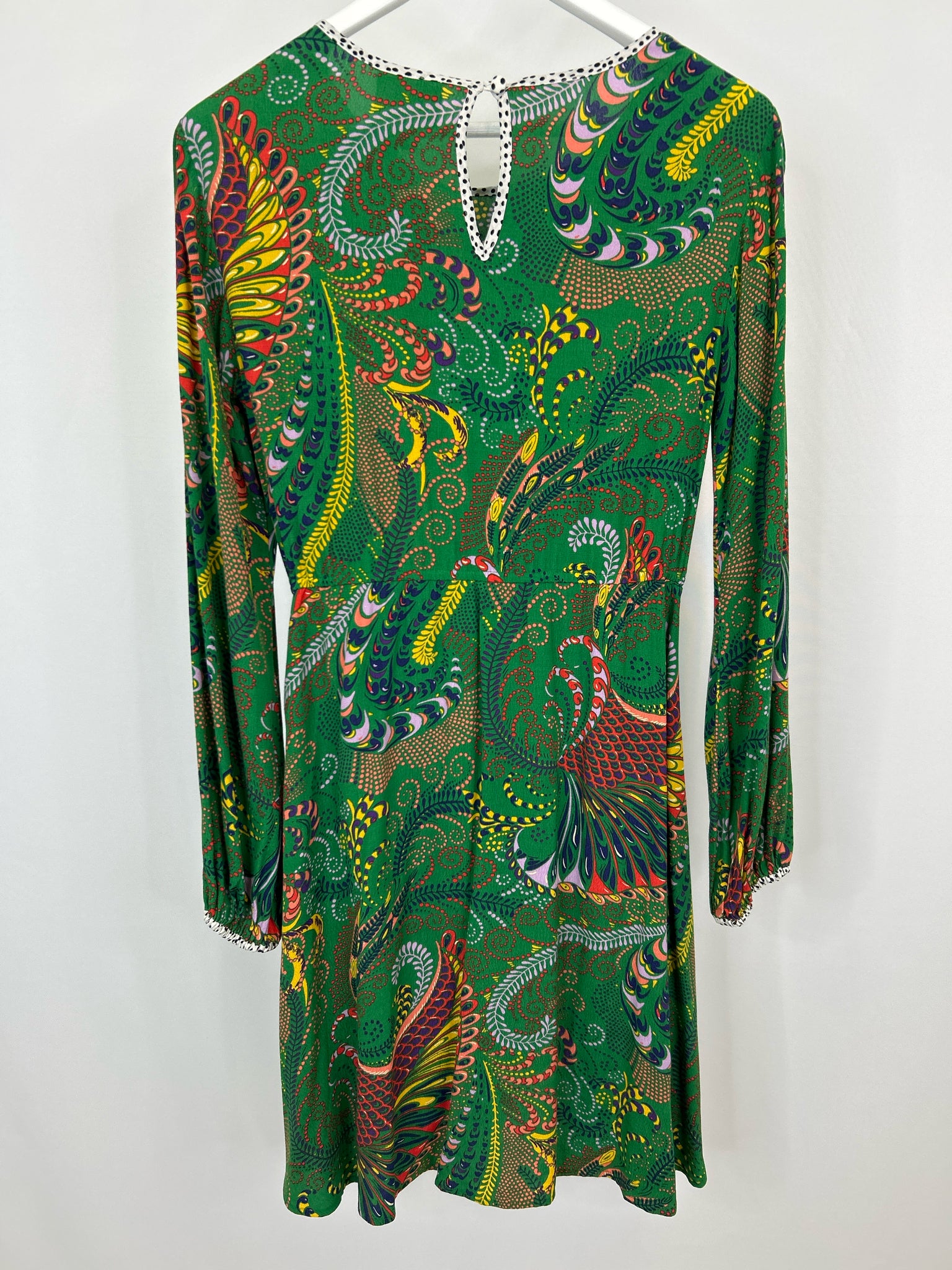 MAEVE Size 7 Green Print Women Dress