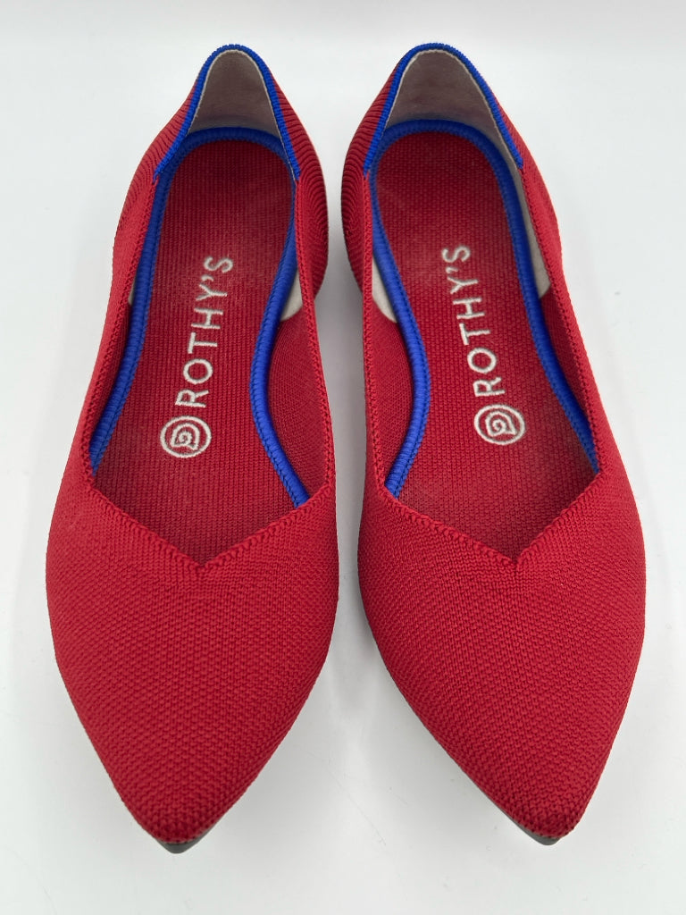 ROTHY'S Women Size 8W Red Flats