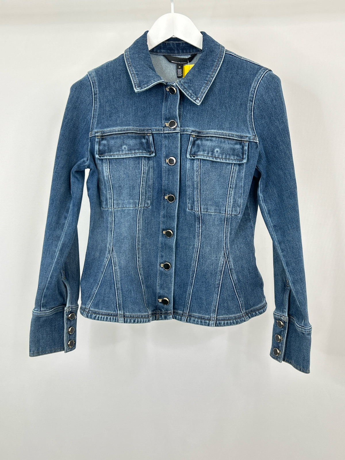 White House Black Market Size M BLUE DENIM Women Jacket
