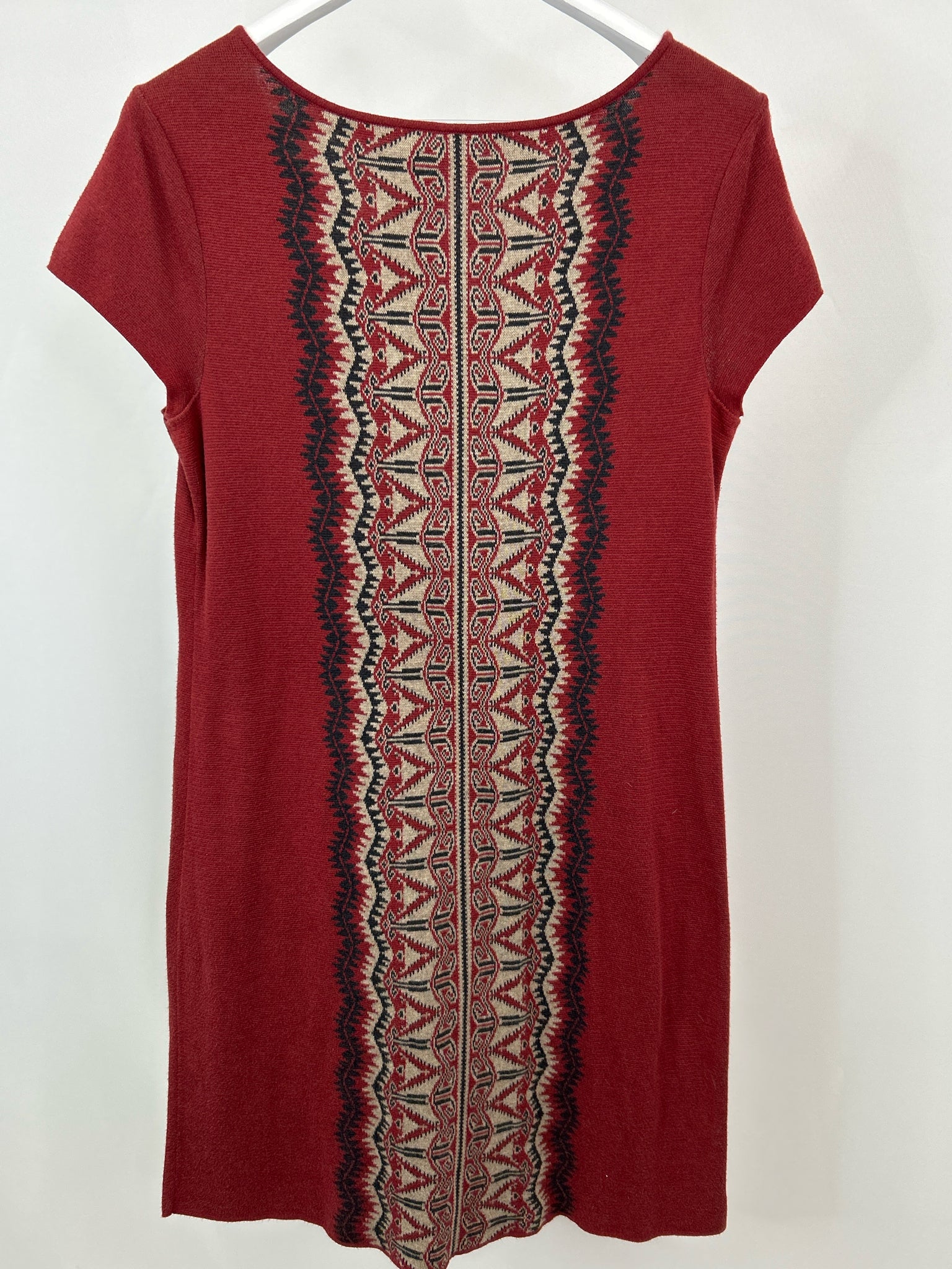 PERUVIAN COLLECTION Size L Red Print Women Dress