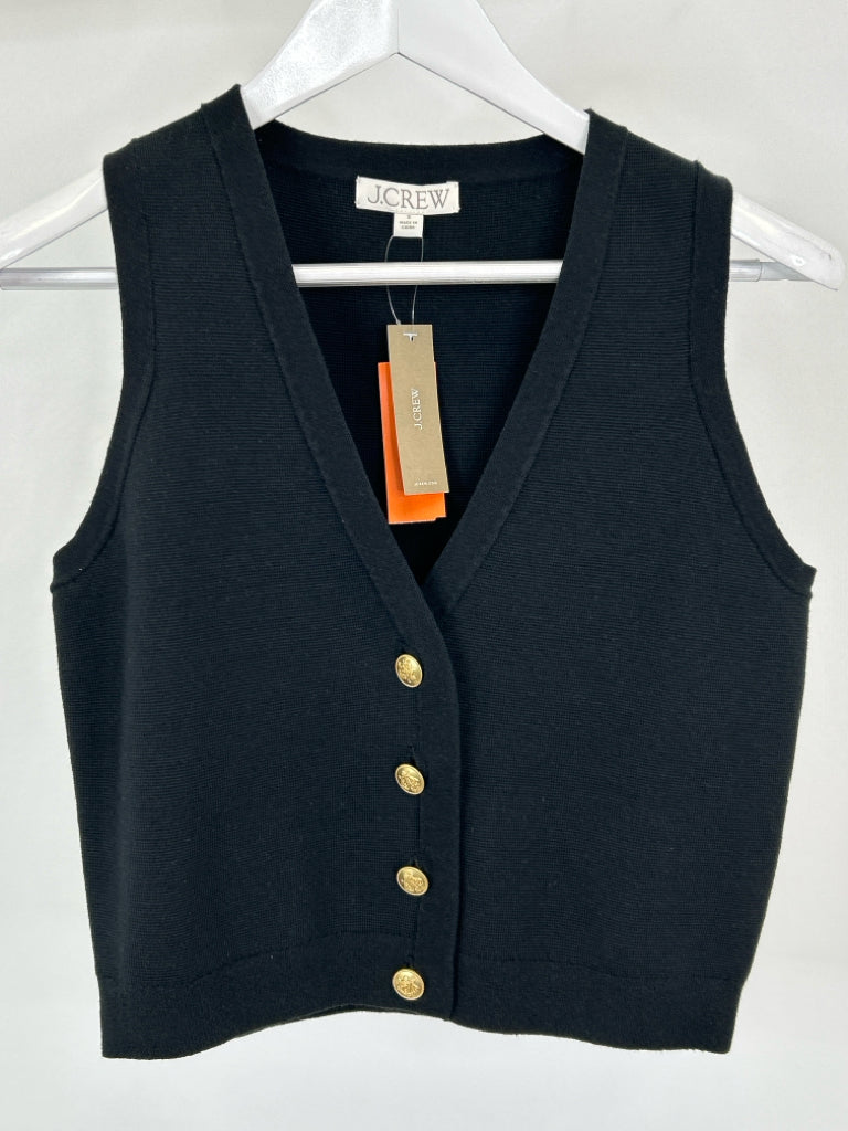 J CREW Size S Black Women's Vest