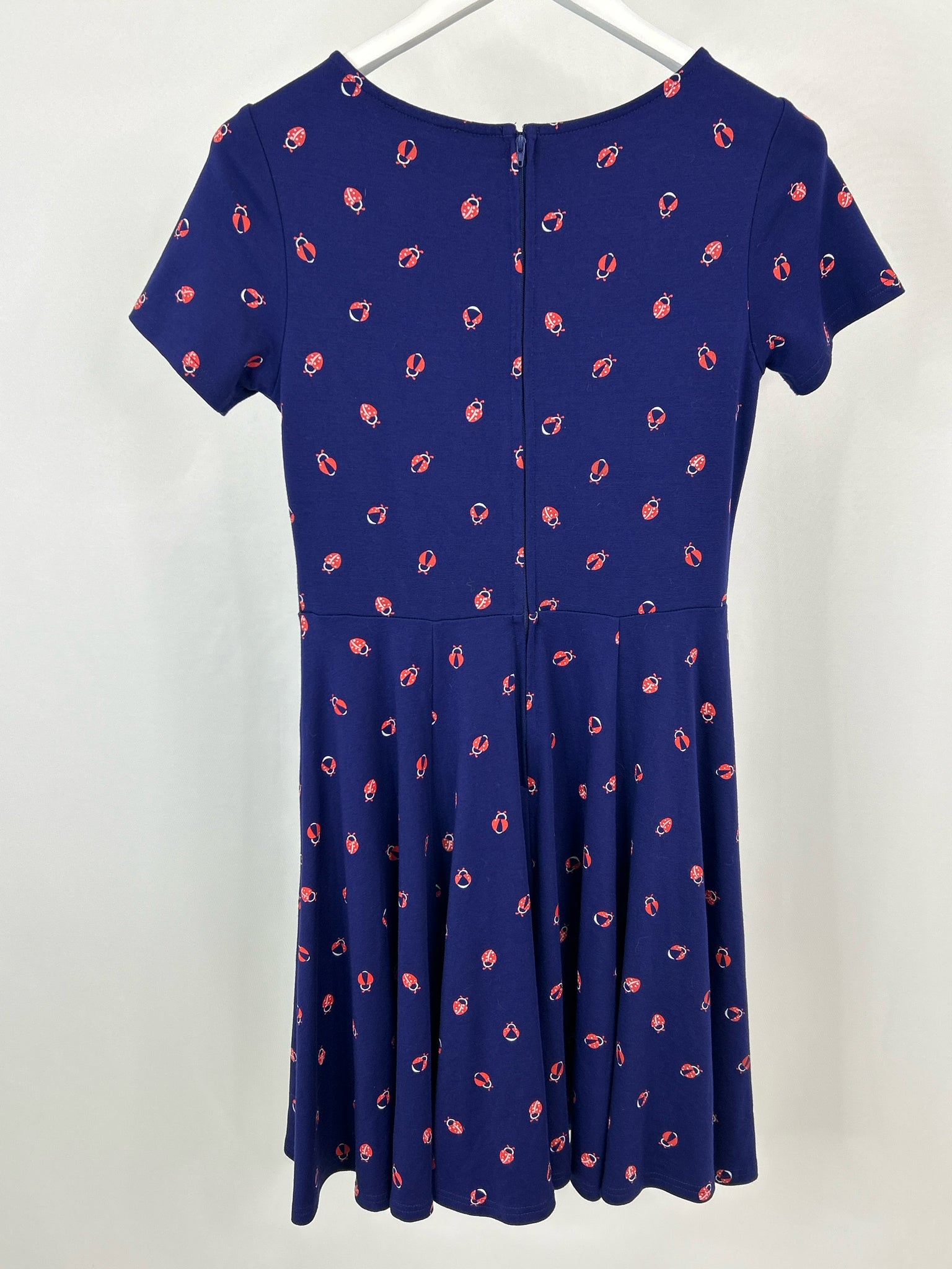 UNIQUE VINTAGE Size 10/12 Blue Print Women's Dress