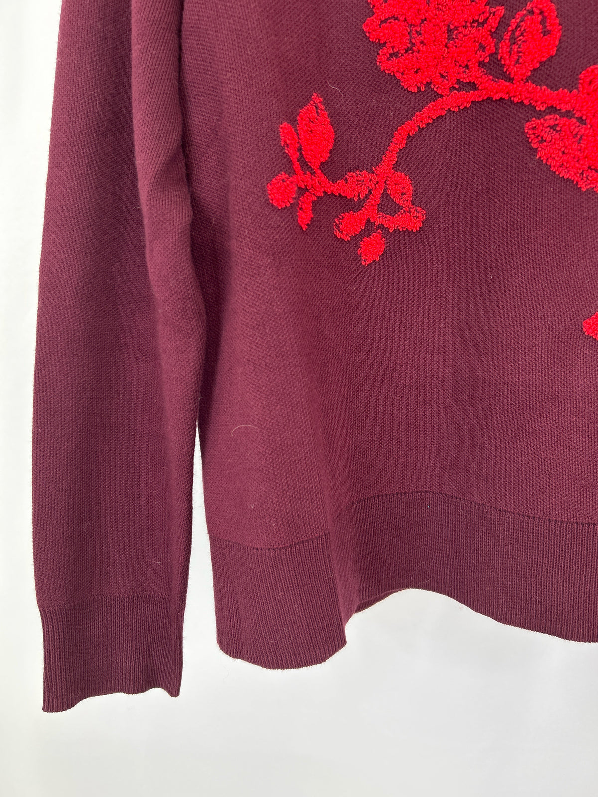 TALBOTS Size L Burgundy Women Sweater