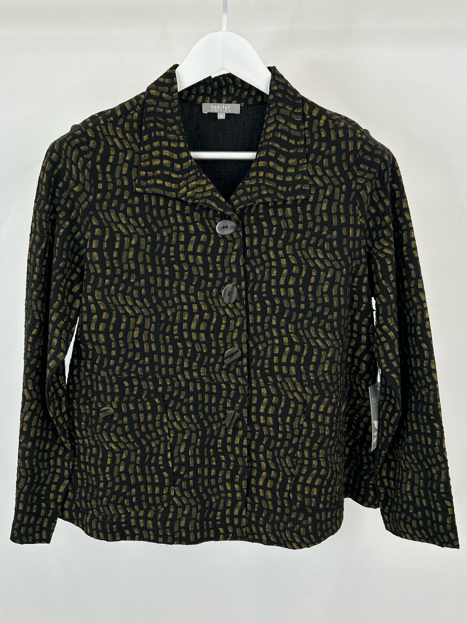 HABITAT Size S BLACK AND GREEN Women Jacket