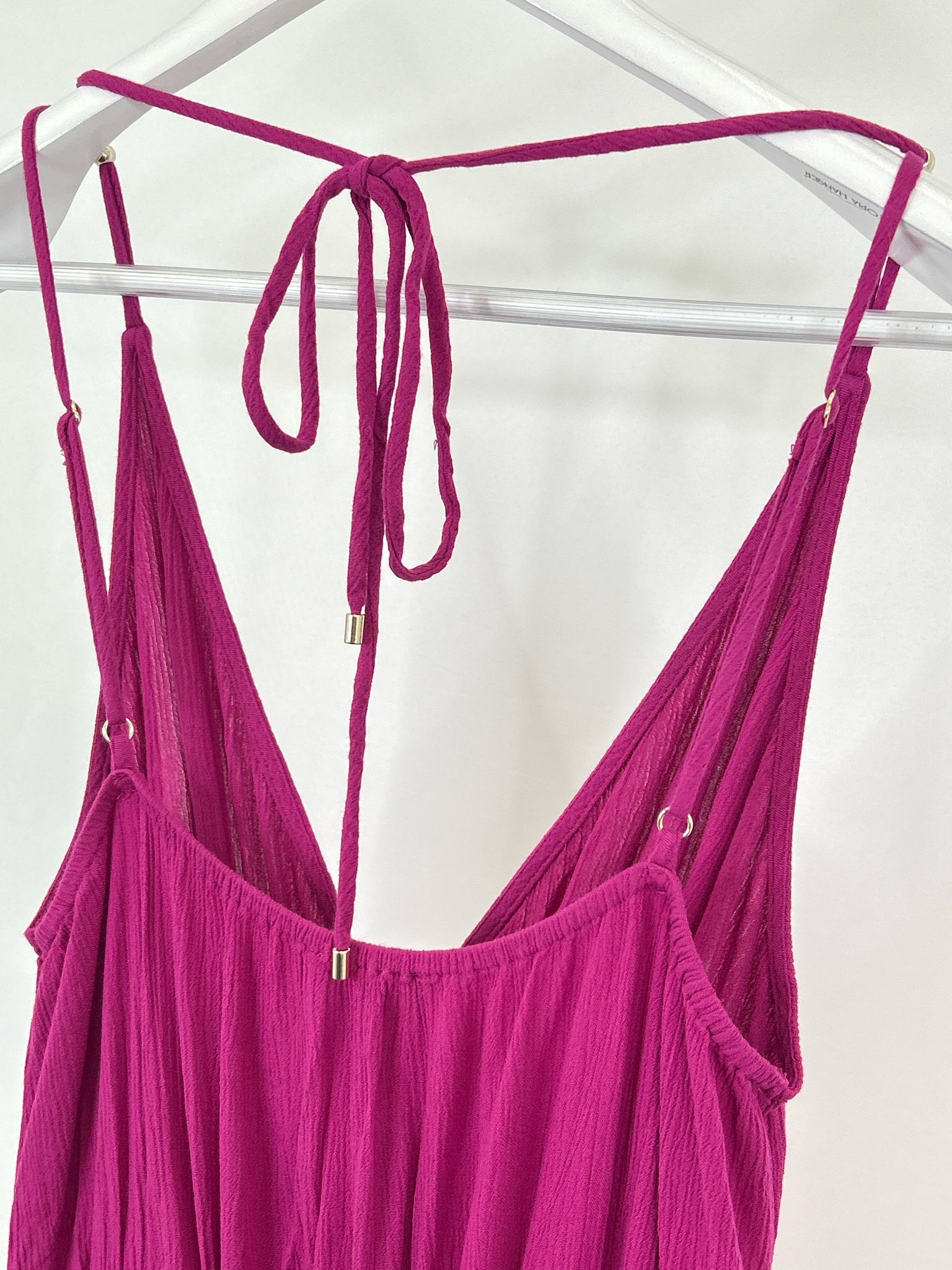 White House Black Market Size L Fuchsia Women Dress
