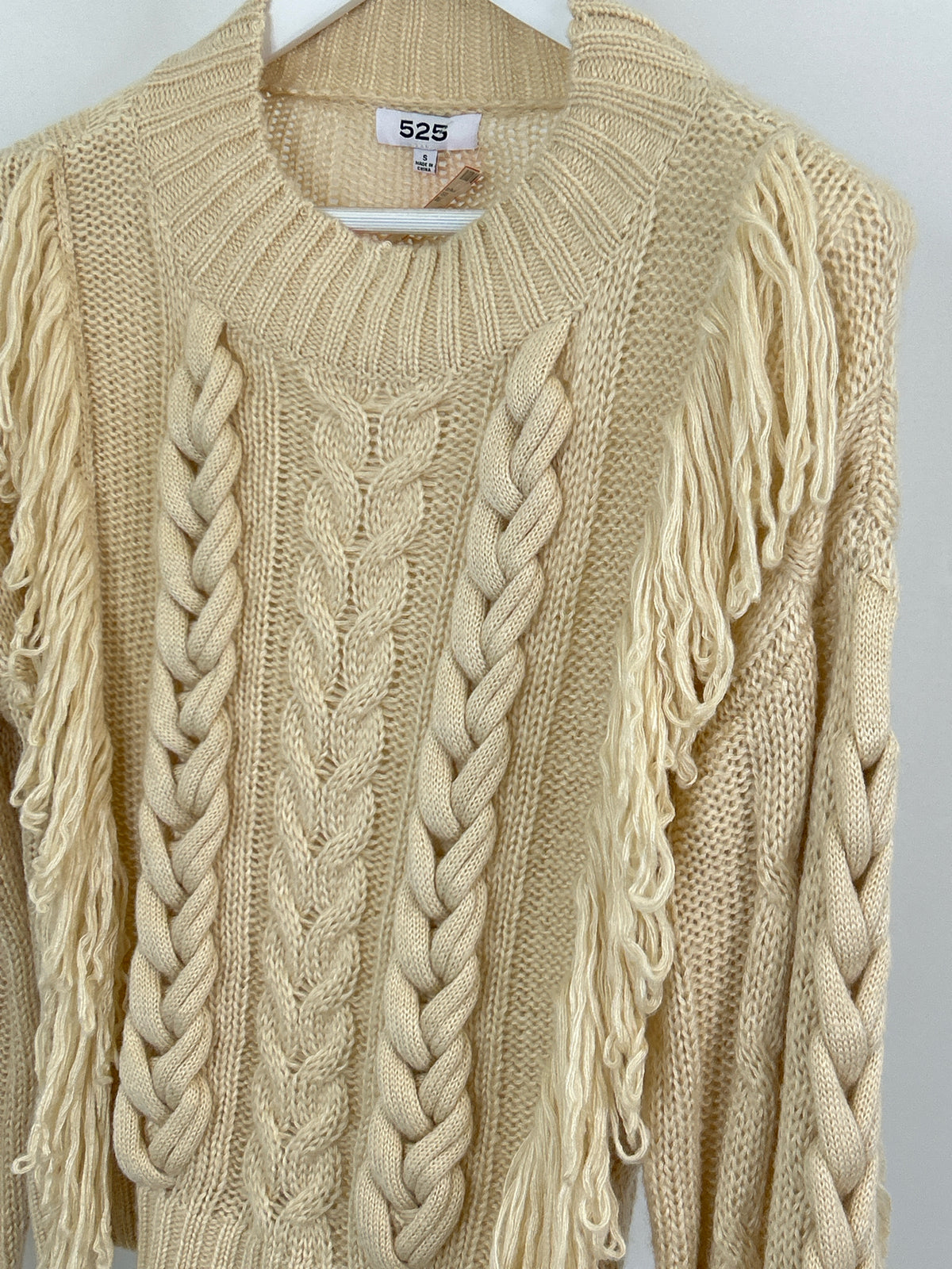 525 Size S Cream Women Sweater