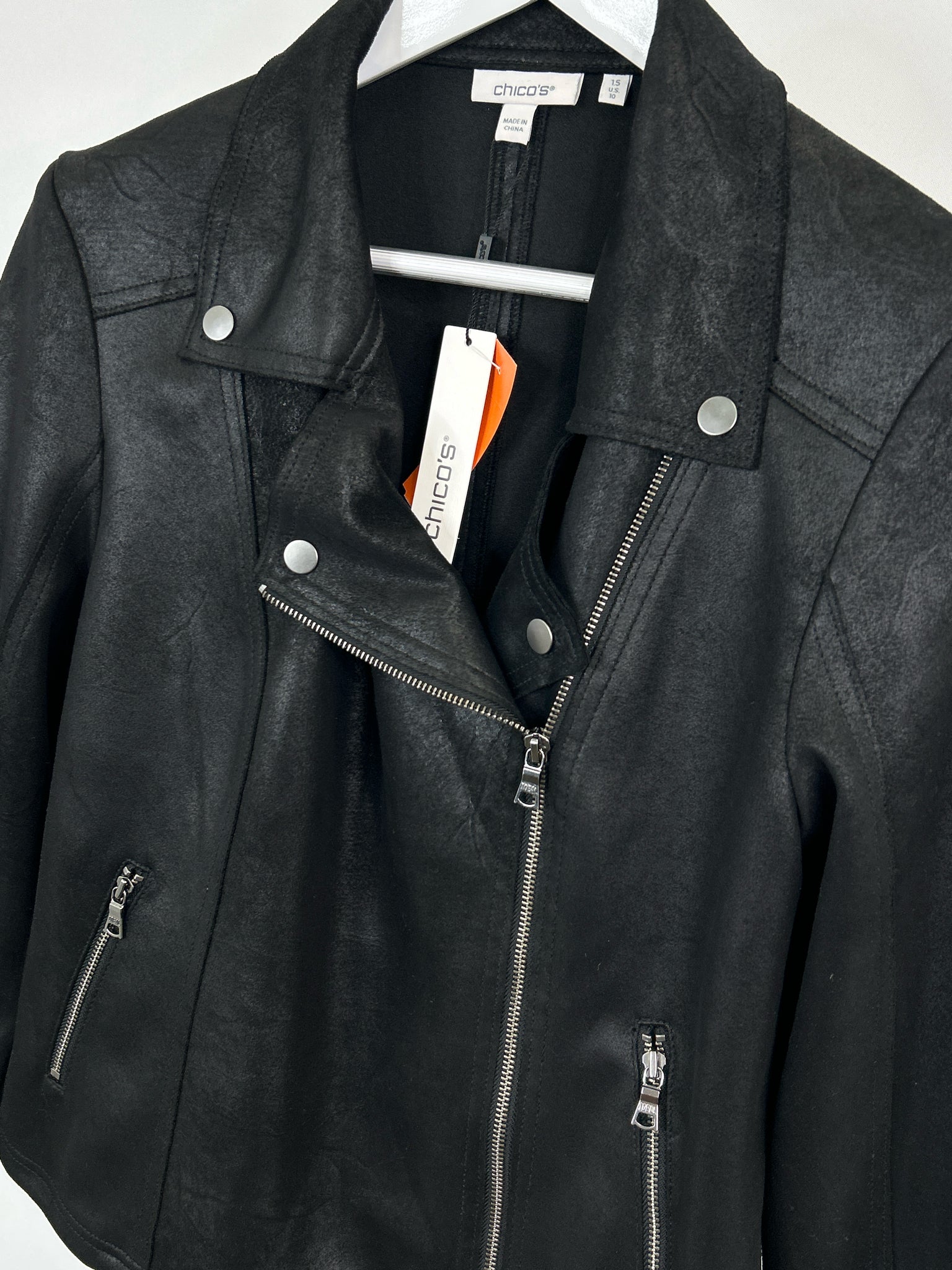 CHICO'S Size 10 Black Women Jacket NWT