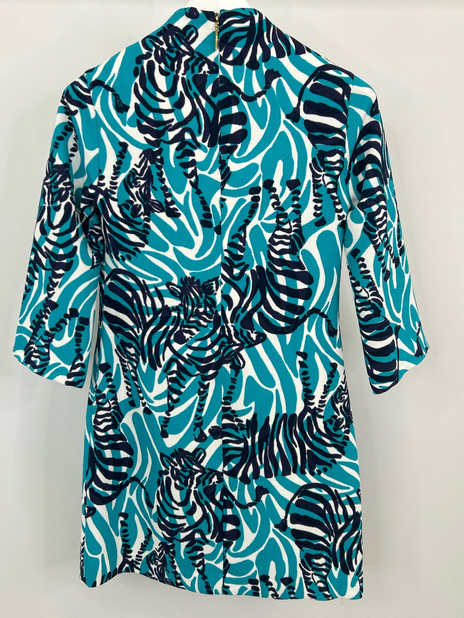 LILLY PULITZER Size 4 TEAL AND BLACK Women Dress