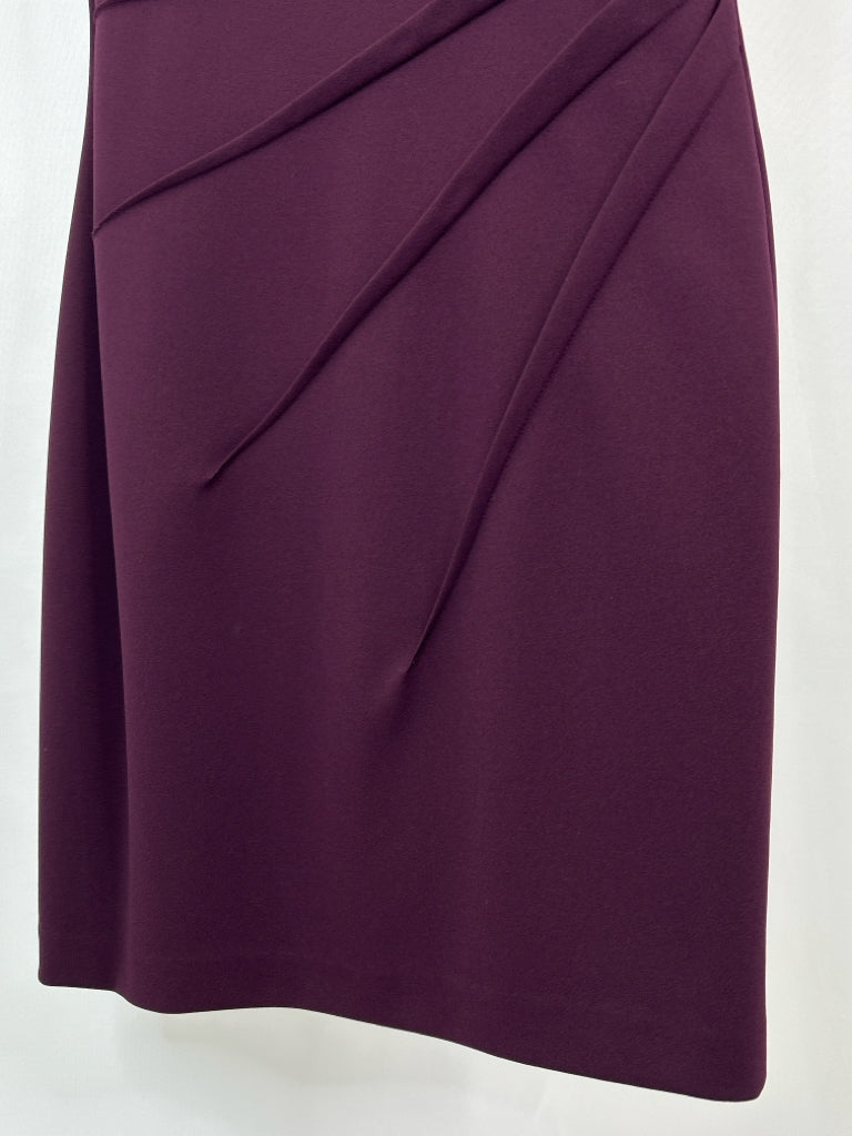 CALVIN KLEIN Size 14 Burgundy Dress