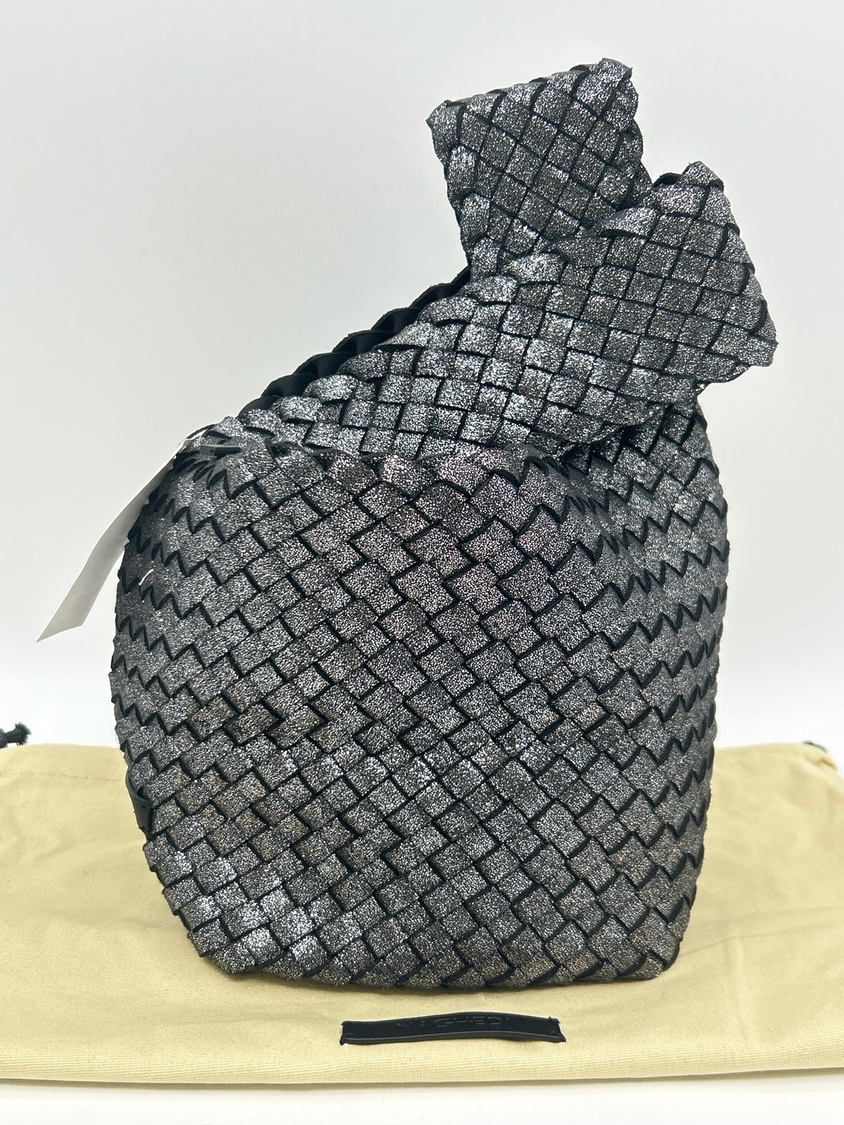 NAGHEDI Black Metallic Women Purse