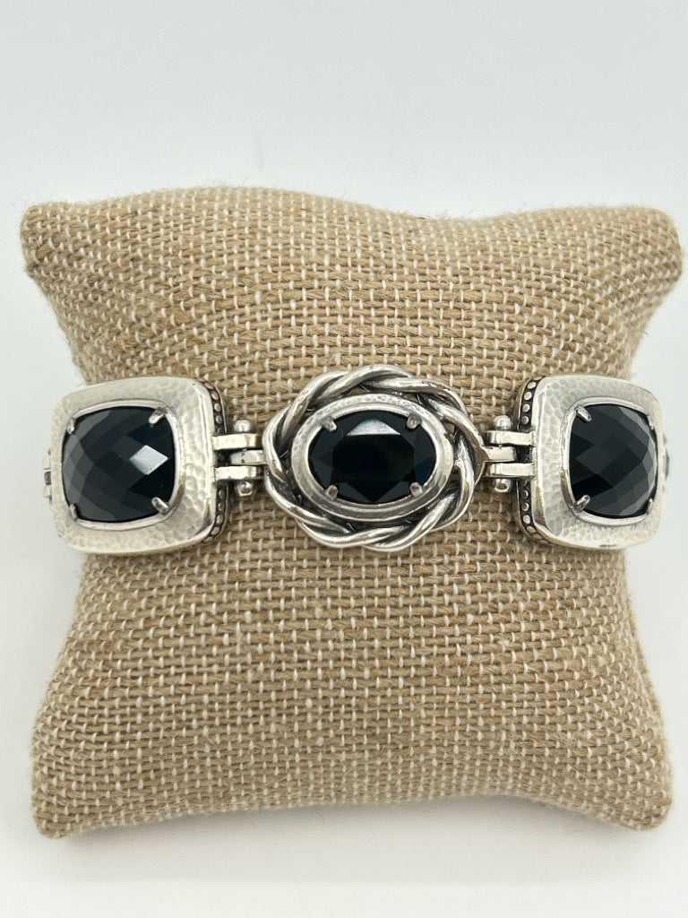 BRIGHTON Silver and Black Bracelet