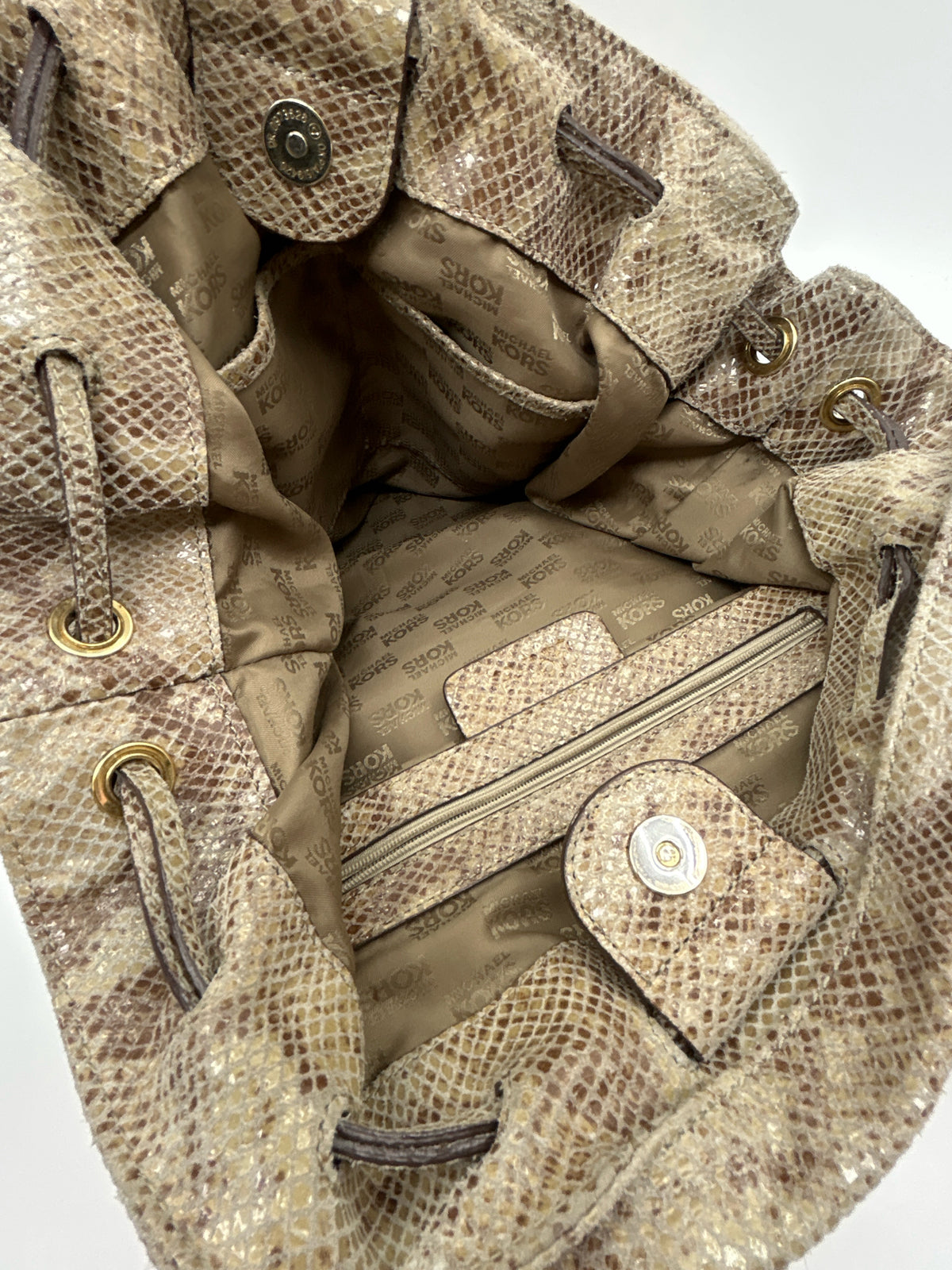 MICHAEL KORS COLLECTION Beige Print Women Tote