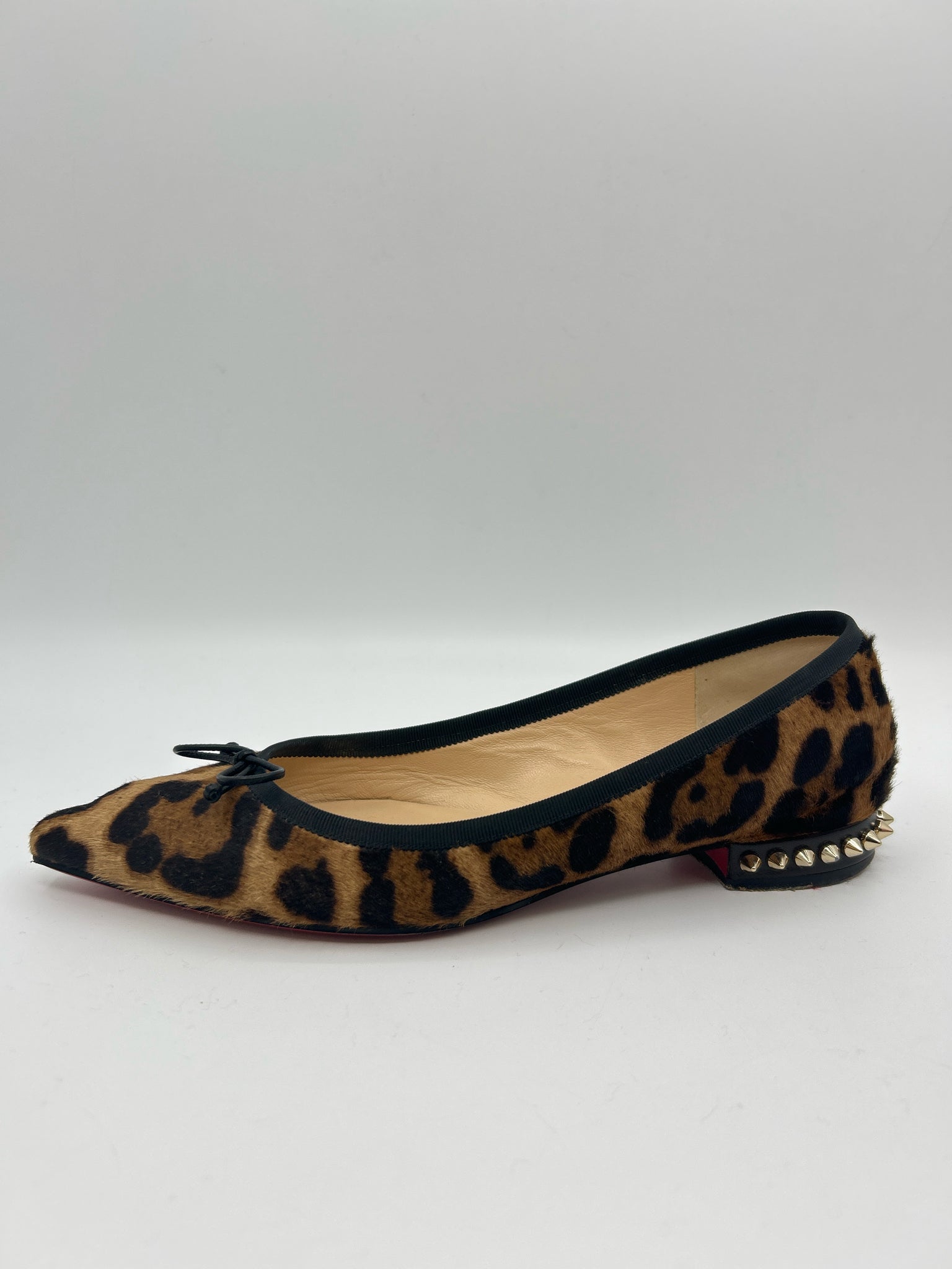 CHRISTIAN LOUBOUTIN Size 37 Animal Print Women Flats