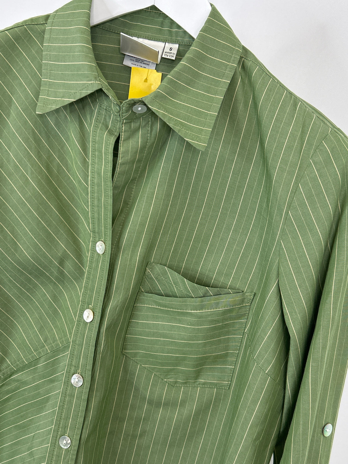 FINLEY Size S Green Striped Women Dress
