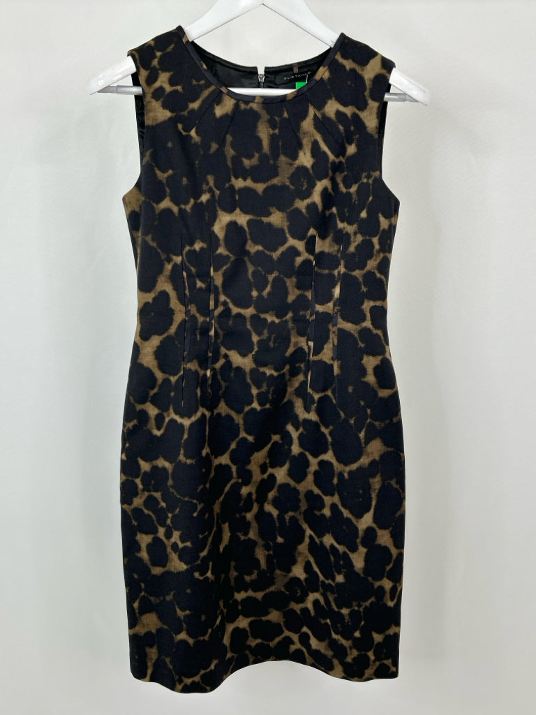 ELIE TAHARI Size 4 black and brown Dress