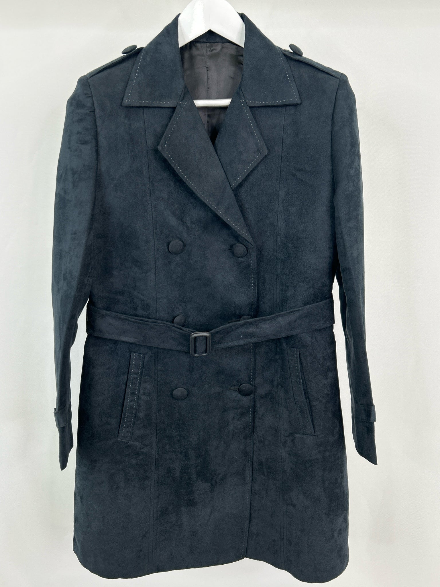 MONTE CARLO Size XL Navy Women Trench Coat