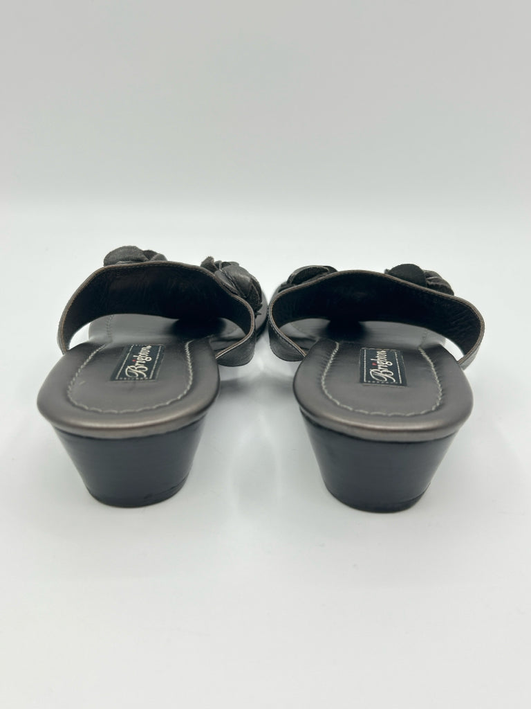 BRIGHTON Size 8.5M Pewter Women's Sandal