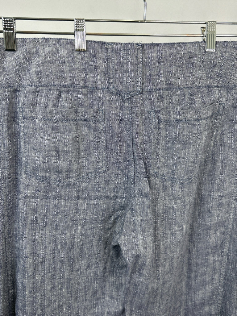 FREE PEOPLE Women Size 12 Blue Linen Pants NWT