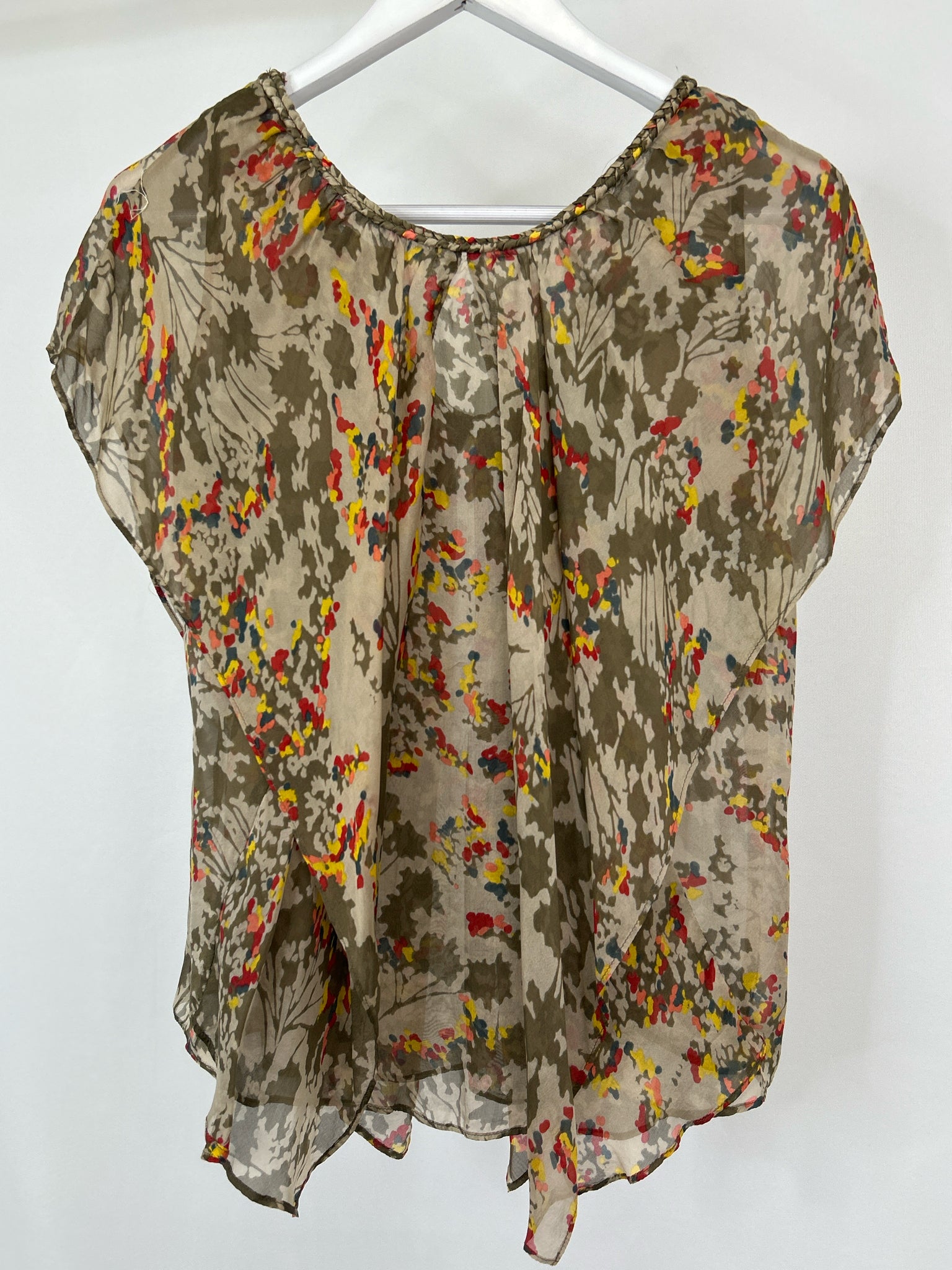 POSTELLA Size S Brown floral Women Top