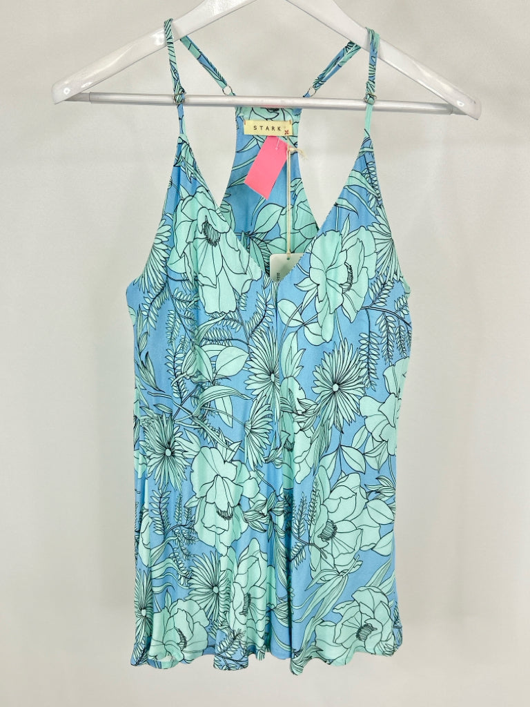 STARK X Size M Blue floral Women's Top NWT