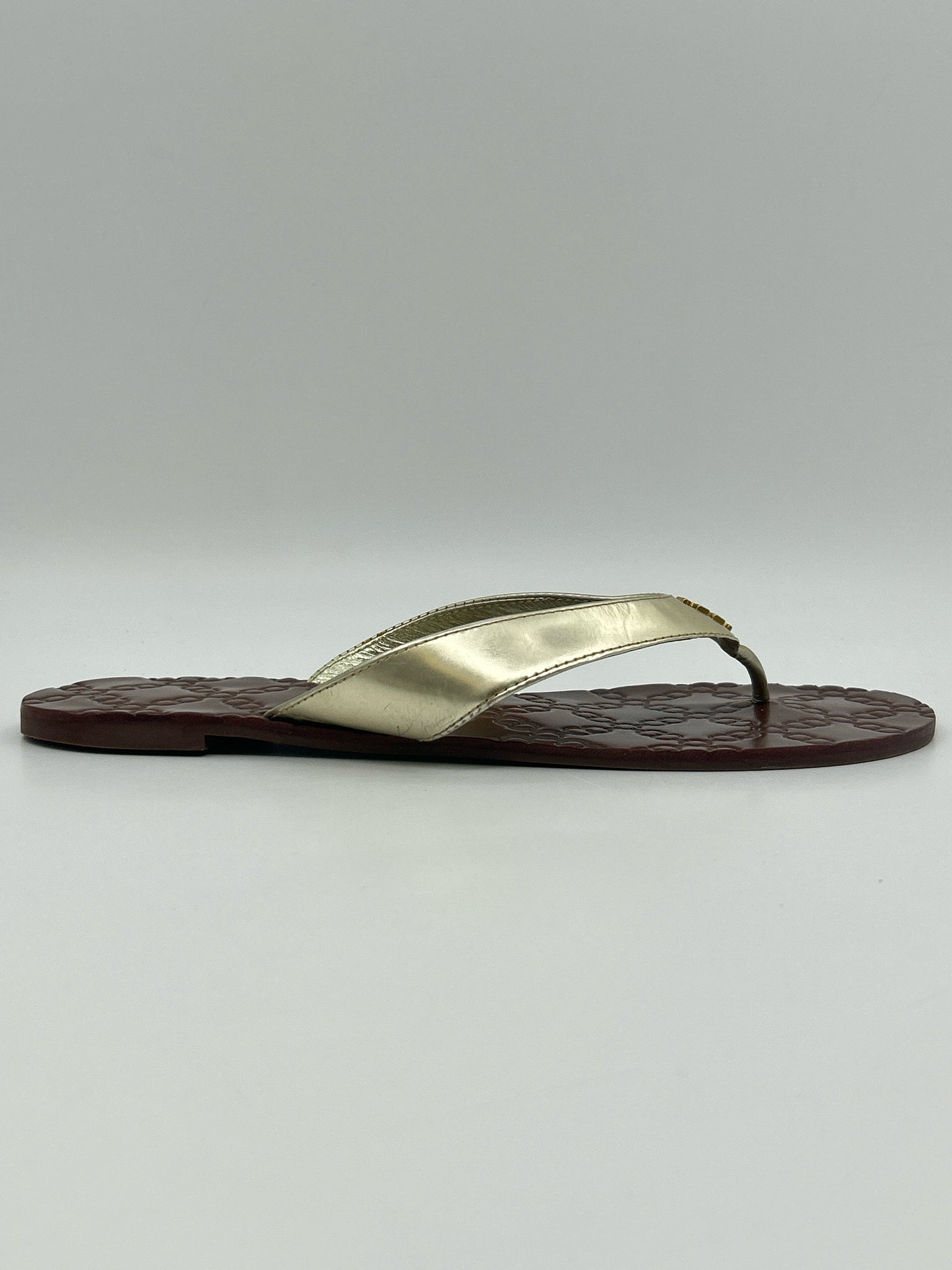 TORY BURCH Size 9.5M gold metallic Women Sandal