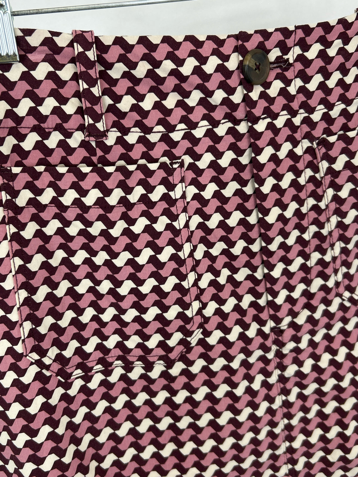 MAEVE Size XS Burgundy Print Women Skirt