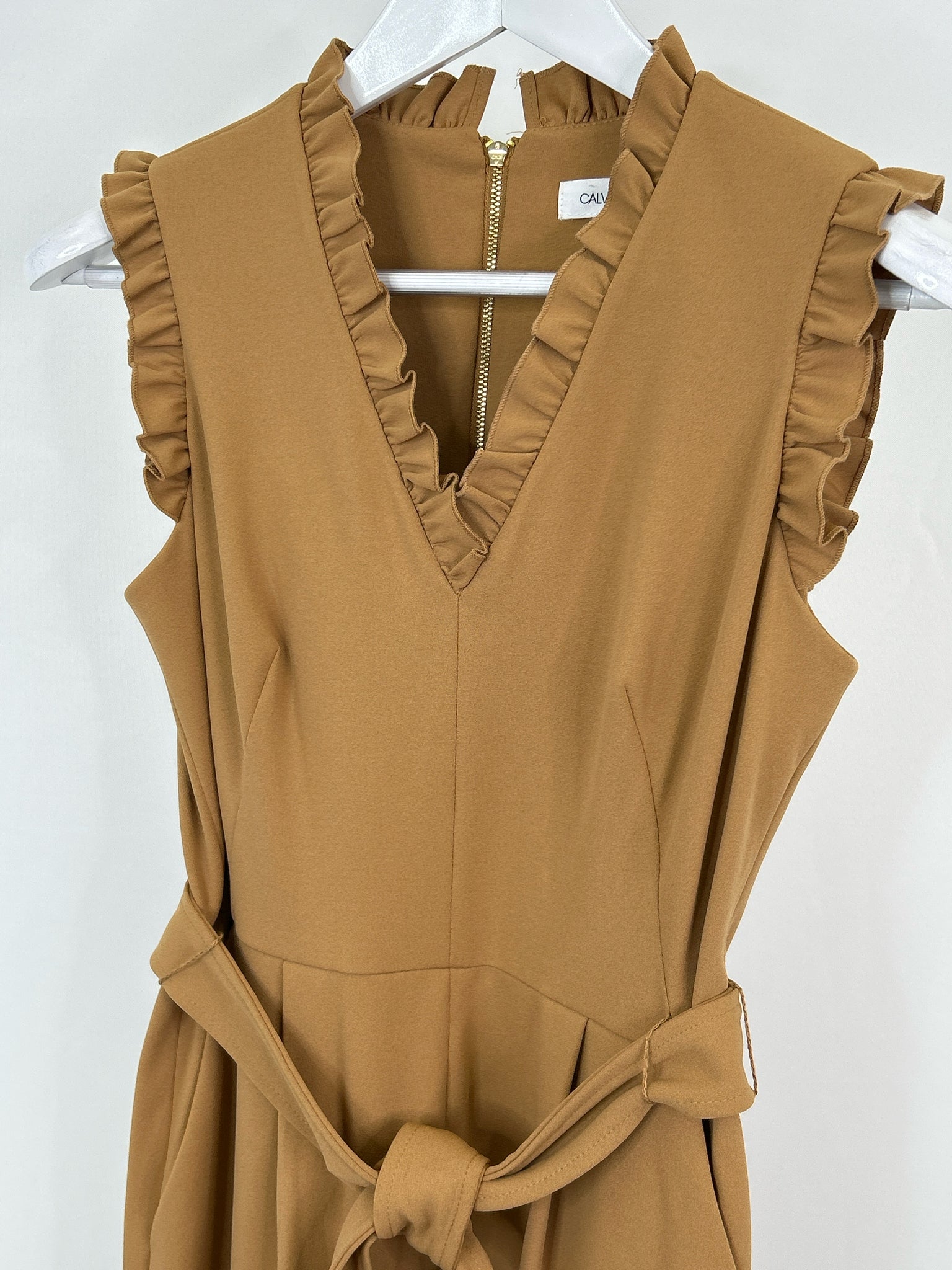 CALVIN KLEIN Size 6 Brown Women Jumpsuit