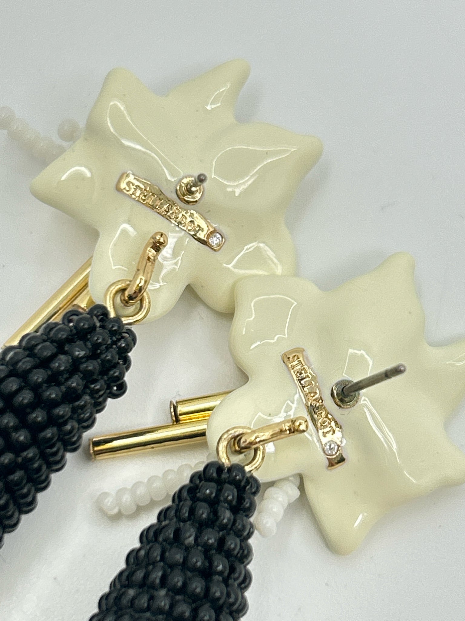 STELLA & DOT black and cream Earrings