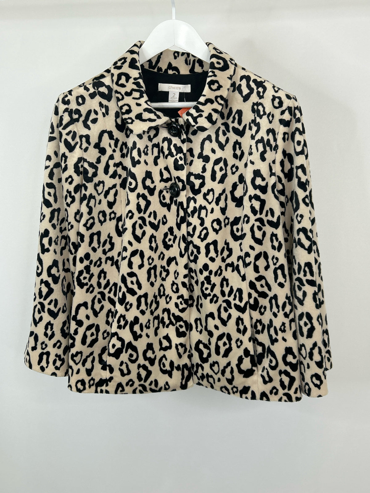 CHICO'S Size L Animal Print Women Jacket