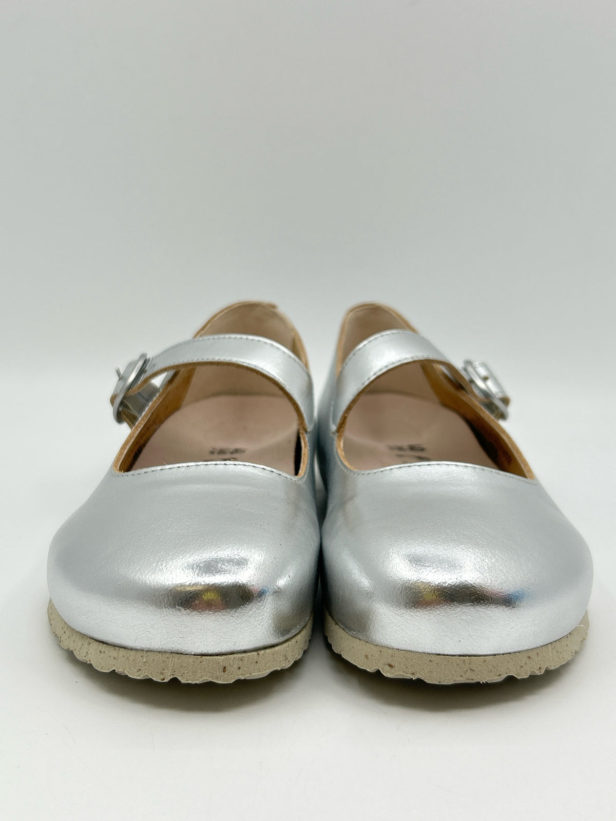 BIRKENSTOCK NIB Size 40 Metallic Silver Women Flats NIB